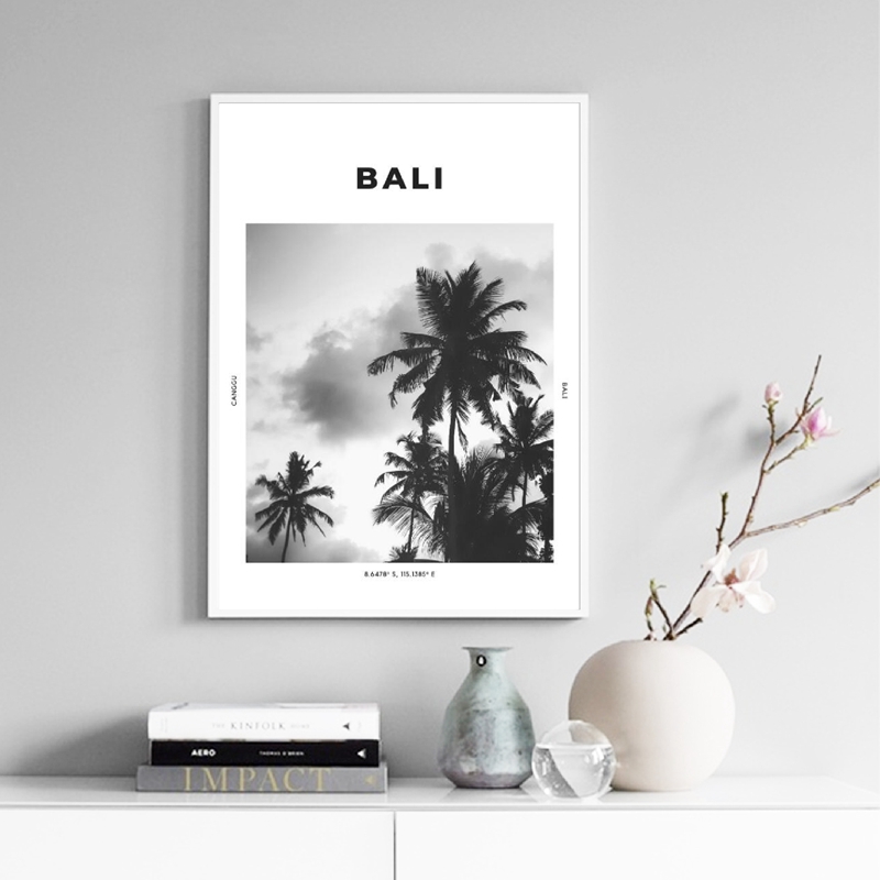 Home Decor Ubud - Bali viagens impressão preto branco fotografia