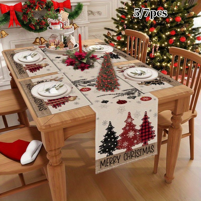 Linen Table Runner - Conjunto de Caminhos de Mesa e