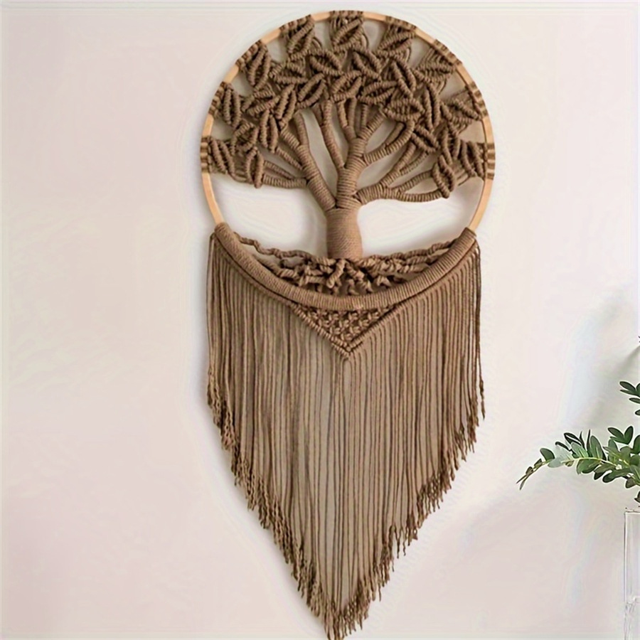 Home Decor Handmade - Árvore da vida macrame parede pendurado