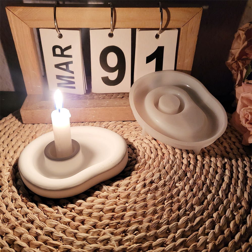 Home Decor Modern Organic - Bandeja de vela em formato orgânico,