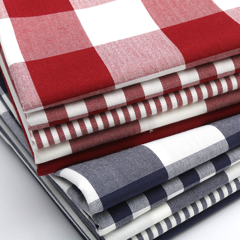 Linen Table Runner - Tecido de linho de algodão xadrez