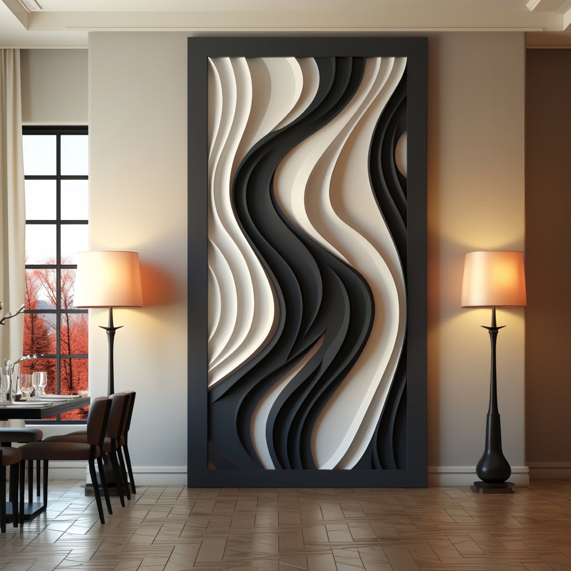 Home Decor Vision Board - xx-Wave Strip Arte Decorativa de Parede