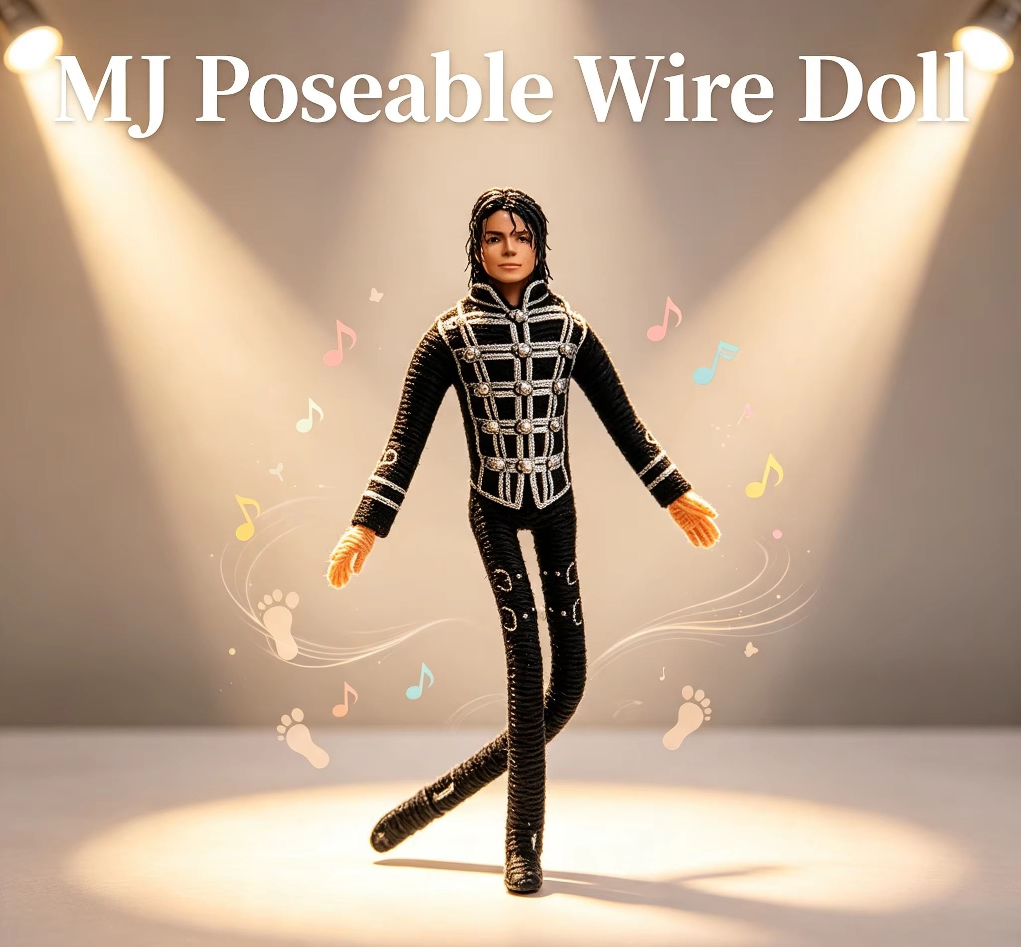 Home Decor Niche - Boneco de Pelúcia Articulado Michael Jackson: