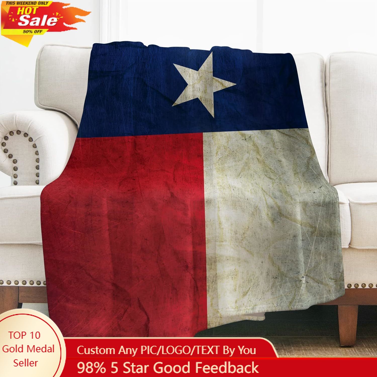 Home Decor Sofa - Levens texas bandeira lance cobertor presentes