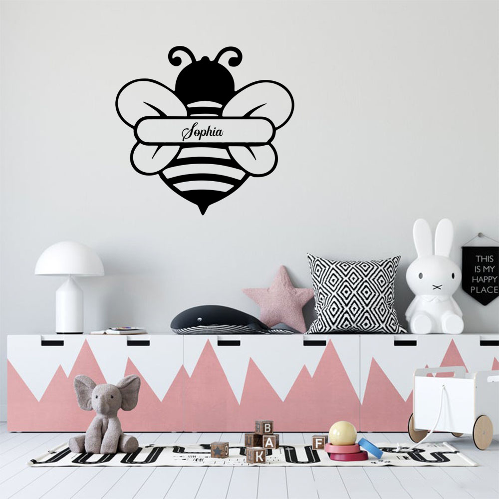 Home Decor Wallpaper - Adesivo de Parede Personalizado com Nome