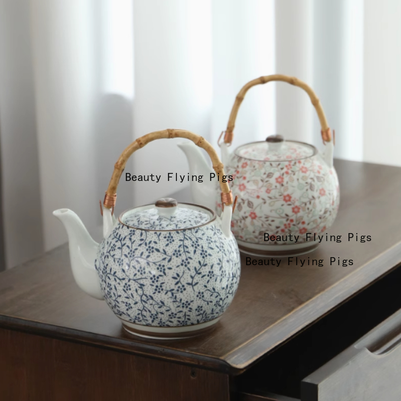 Home Decor Modern Organic - Bule de cerâmica estilo japonês, 1100ml,