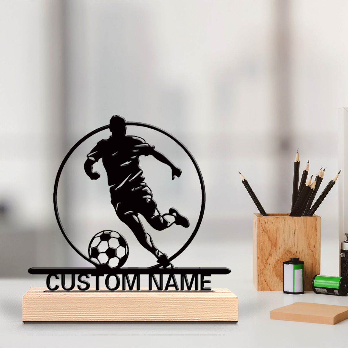Home Decor Unique Items - Estátua de Metal Personalizada de Jogador