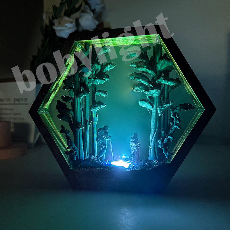 Home Decor Resin - Luminária de Resina em Formato de