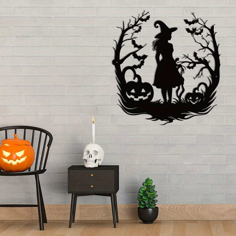 Home Decor Vector - Arte em Metal de Bruxa SVG