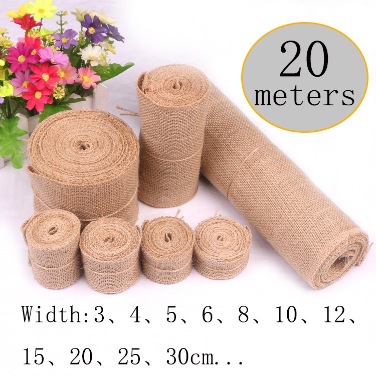 Linen Table Runner - Fita de Juta Natural de 5-30CM,