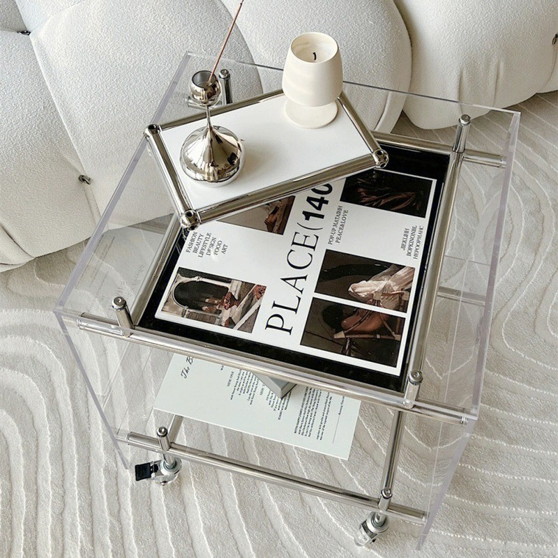 Home Decor On Wheels - Mesa de centro moderna minimalista, mesa
