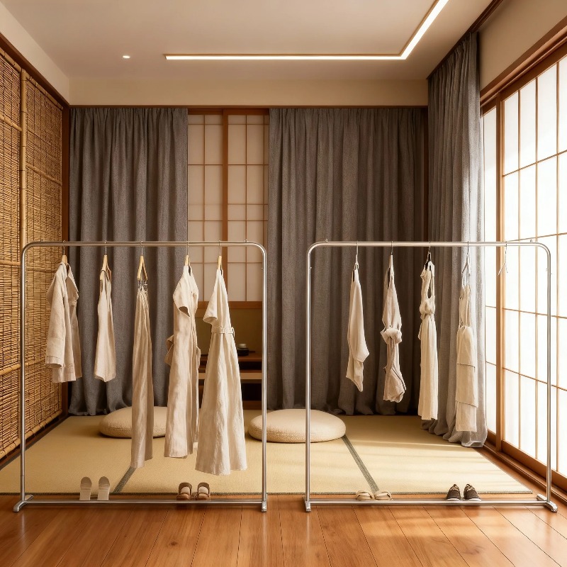 Home Decor Retail Stores - Rack de roupas dourado luxuoso, arte