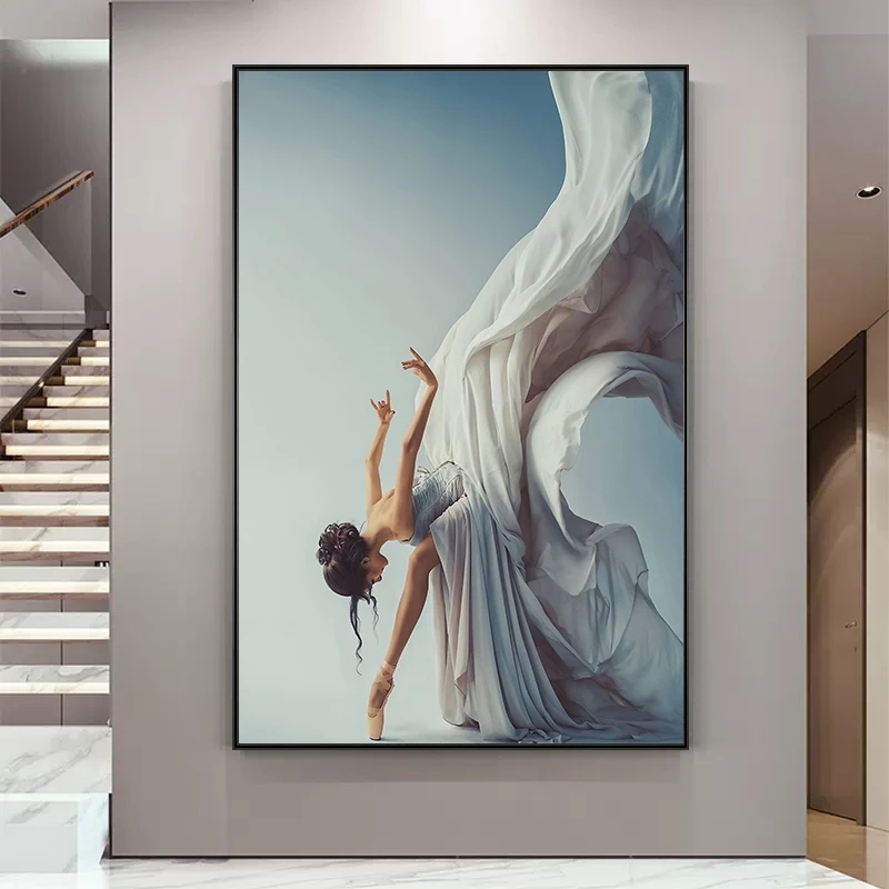 Home Decor Niche - Pintura moderna de balé dança menina,