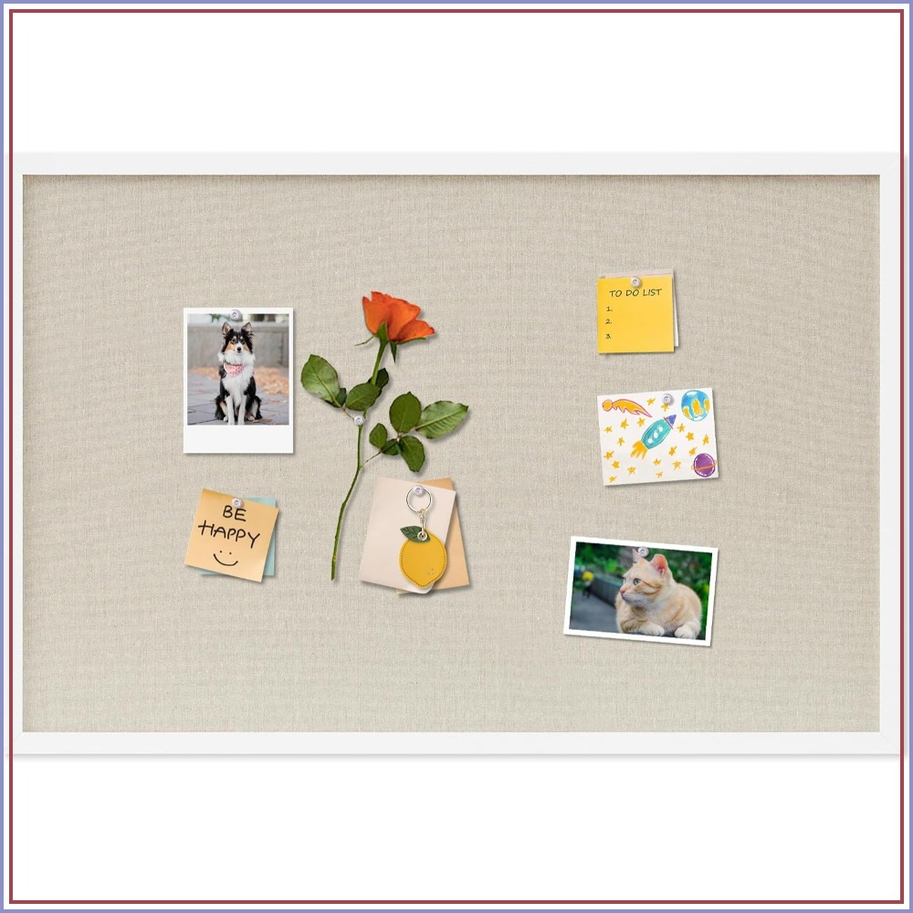 Home Decor Vision Board - Quadro de Cortiça 30x20 Polegadas Branco