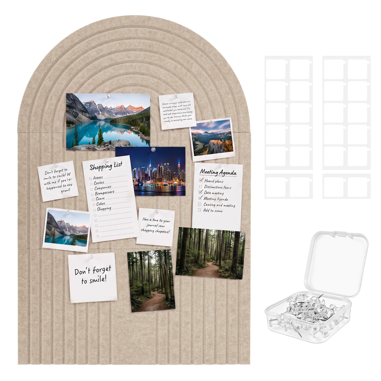 Home Decor Vision Board - Grande Painel de Feltro Arqueado para