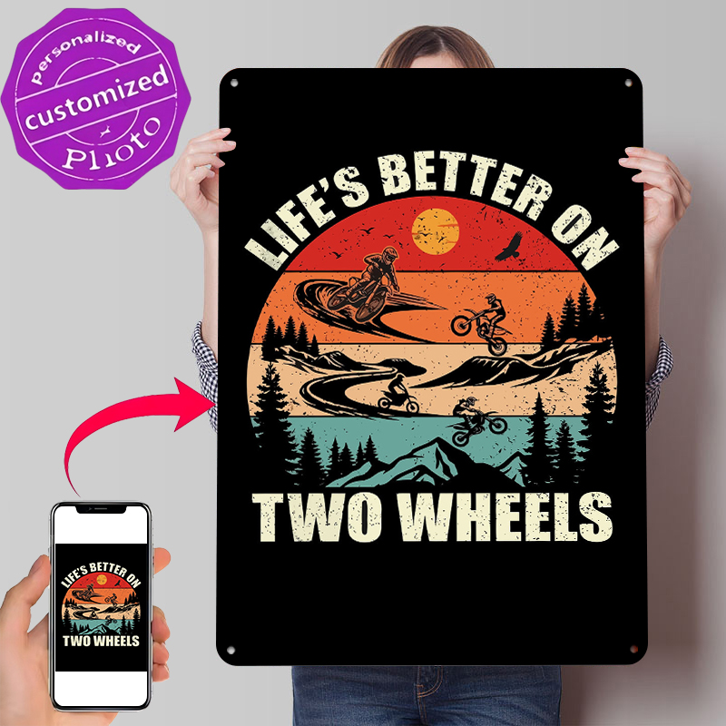 Home Decor On Wheels - Placa de Metal Personalizada 'A Vida