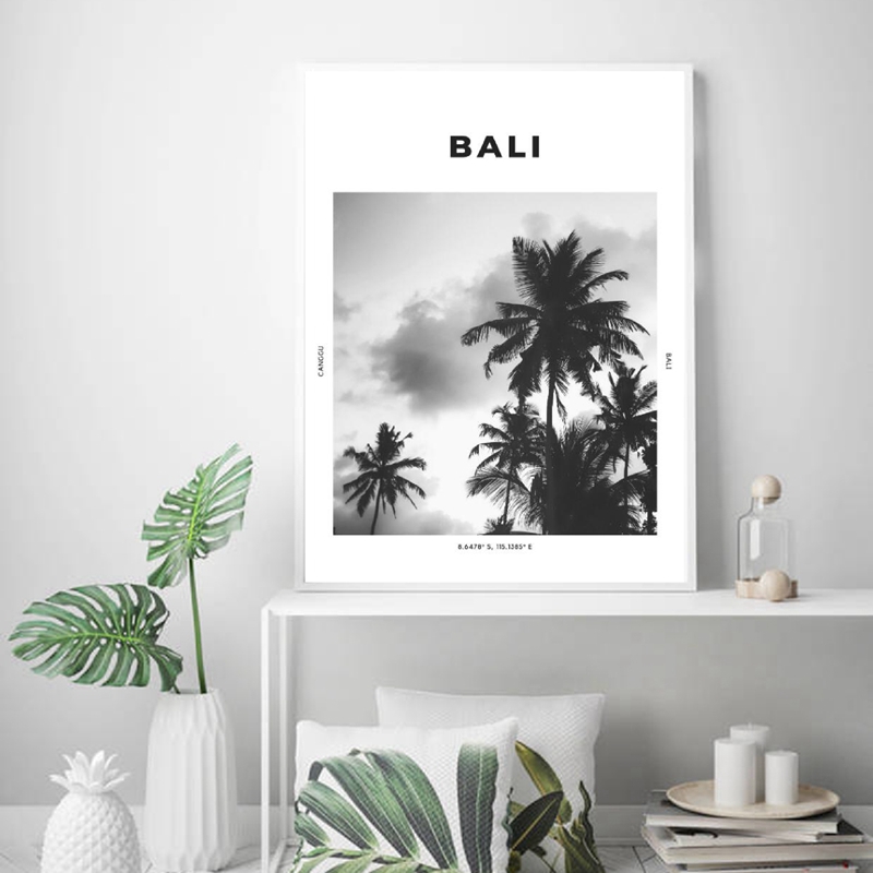 Bali viagens impressão preto b - Home Decor Ubud avaliação e preço