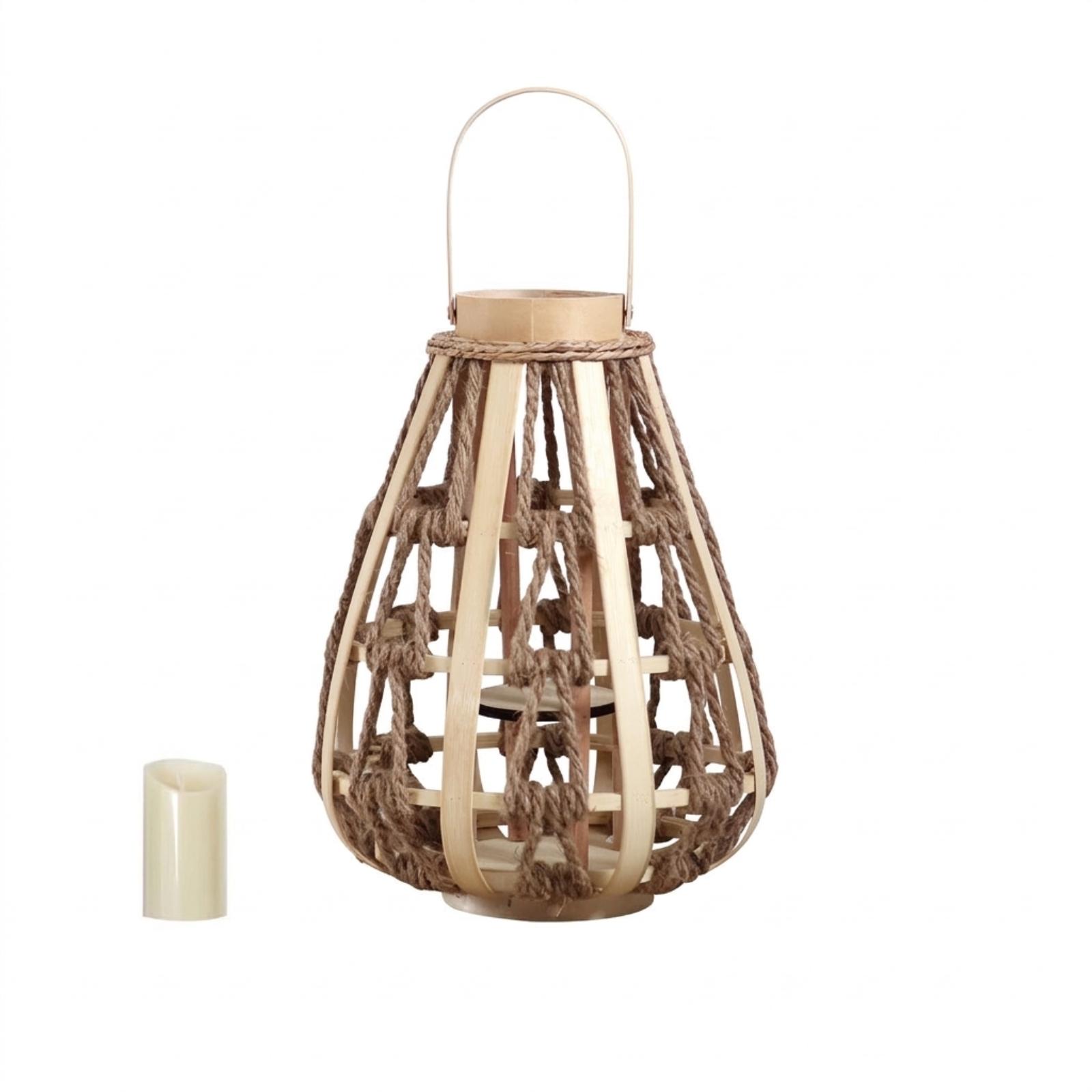 Lanterna de Corda de Madeira N - Home Decor Handmade avaliação e preço
