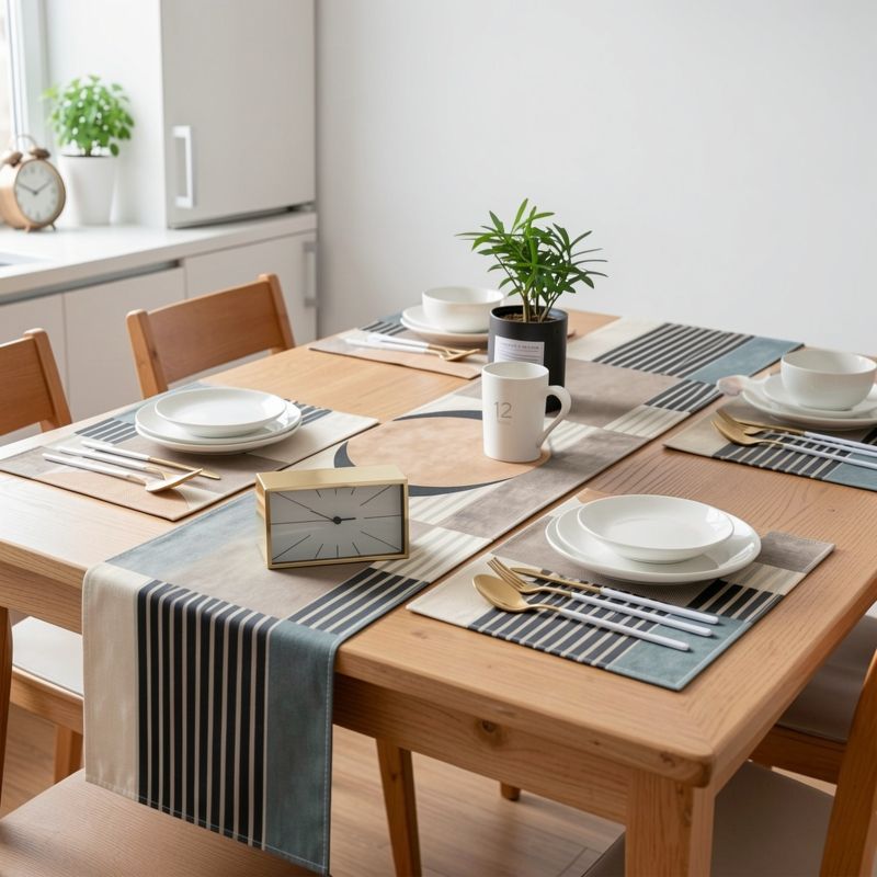 Conjunto de Toalhas de Mesa Ge - Linen Table Runner avaliação e preço