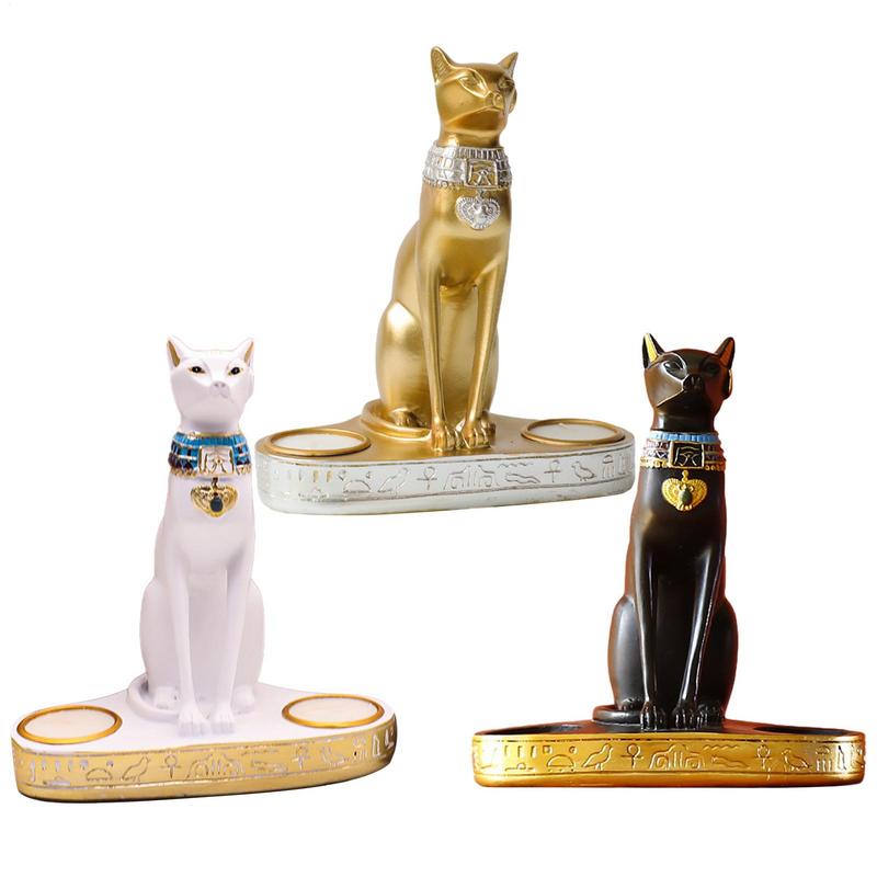 Gato egípcio Castiçal, Estátua - Home Decor Modern Organic avaliação e preço