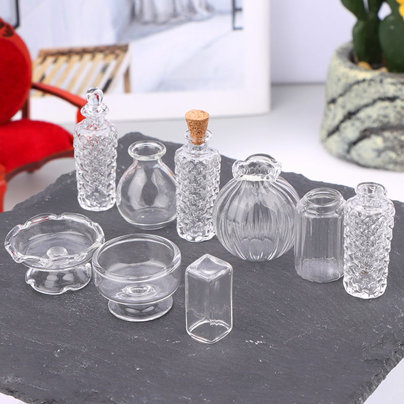 Vaso de vidro em miniatura par - Home Decor Vase avaliação e preço