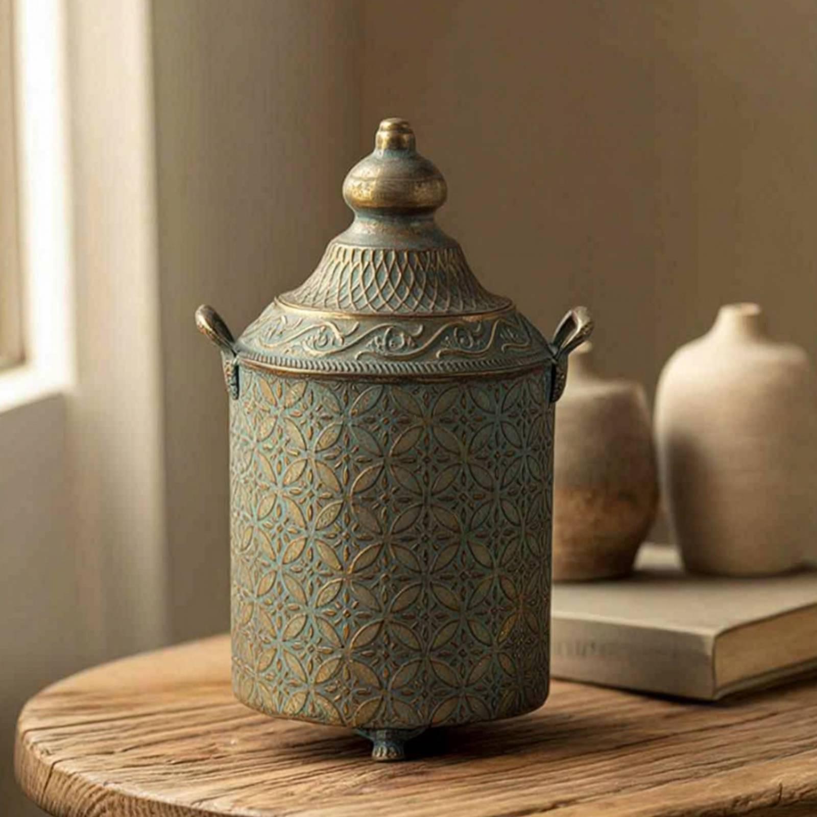 Vaso Decorativo de Metal com A - Home Decor Vase avaliação e preço