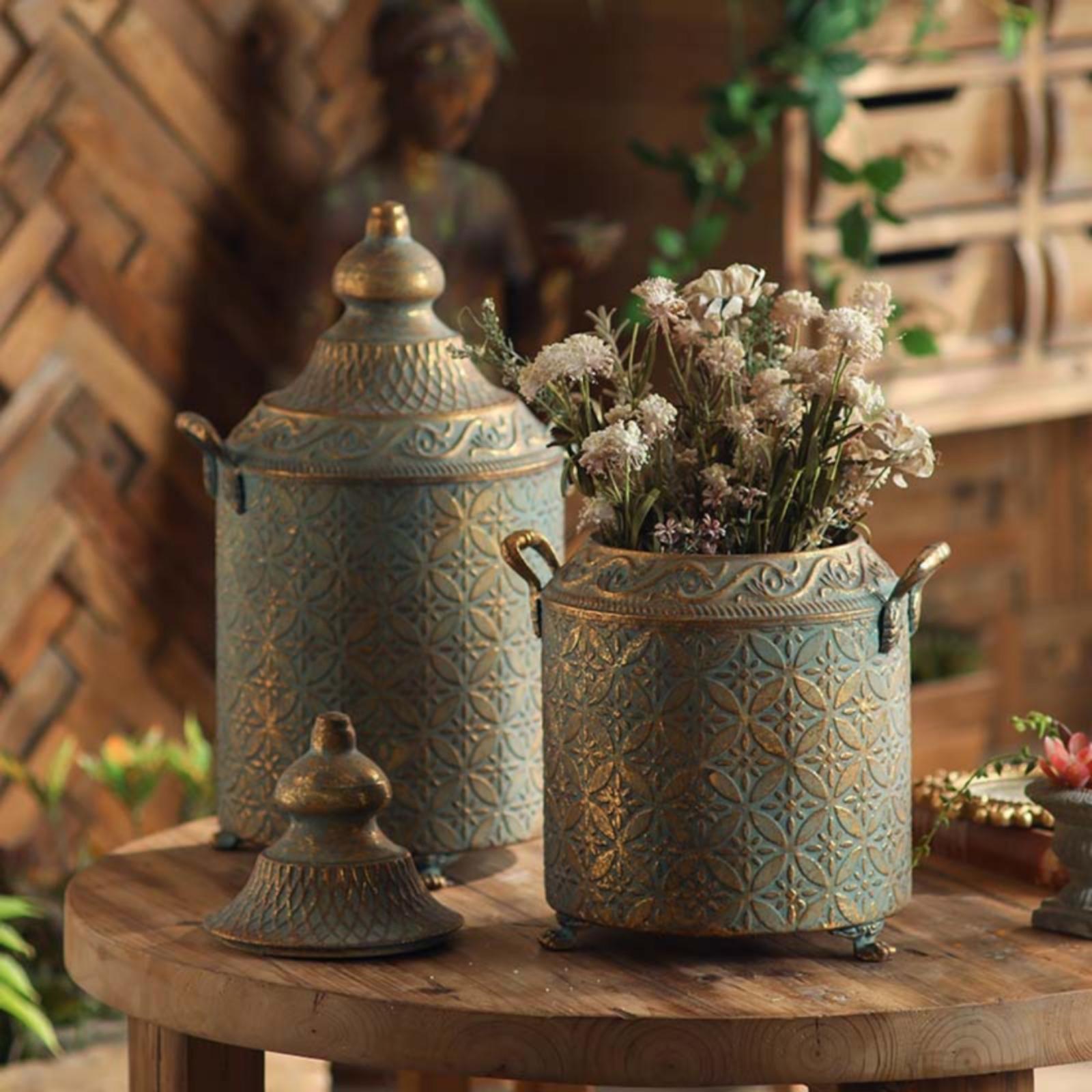 Vaso Decorativo de Metal com A - Home Decor Vase avaliação e preço