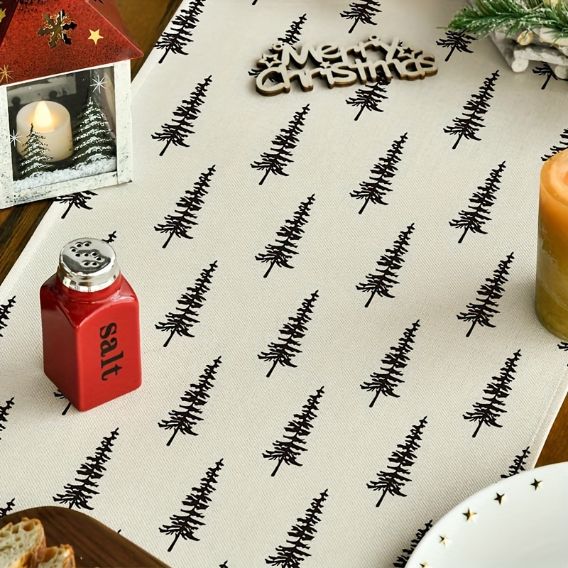 Simples árvore de natal corred - Linen Table Runner avaliação e preço
