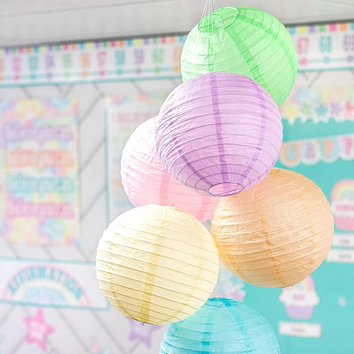 Macaron Rainbow Lanterns, Deco - Home Decor Scrap avaliação e preço