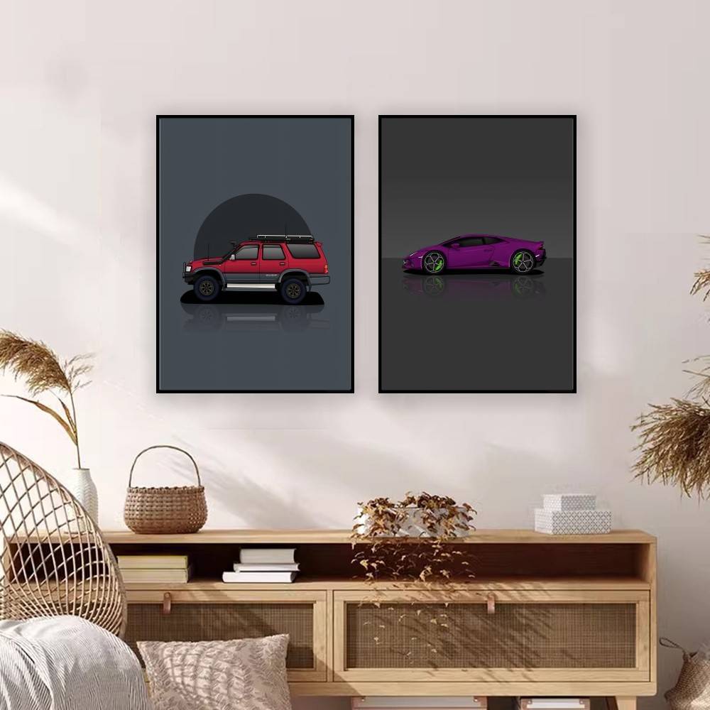 Pôster de Papel de Carro SUV E - Home Decor Vector avaliação e preço