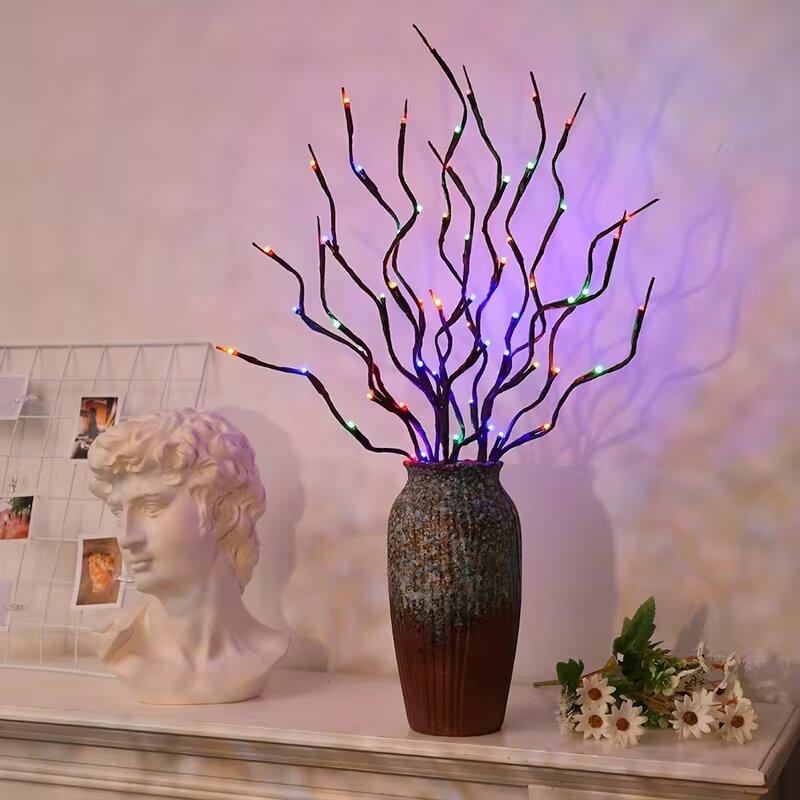 Luzes de ramo de cerejeira com - Home Decor Vase avaliação e preço