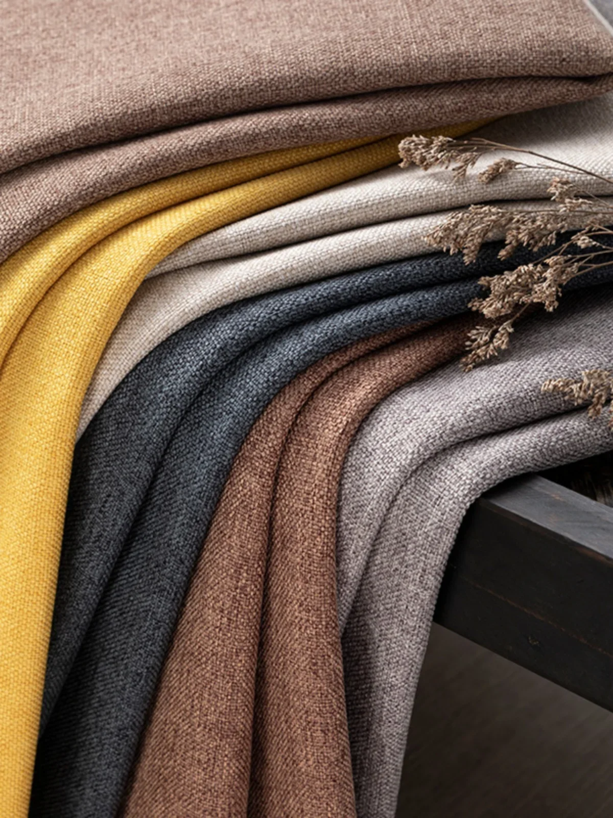Tecido de linho liso engrossad - Linen Table Runner avaliação e preço