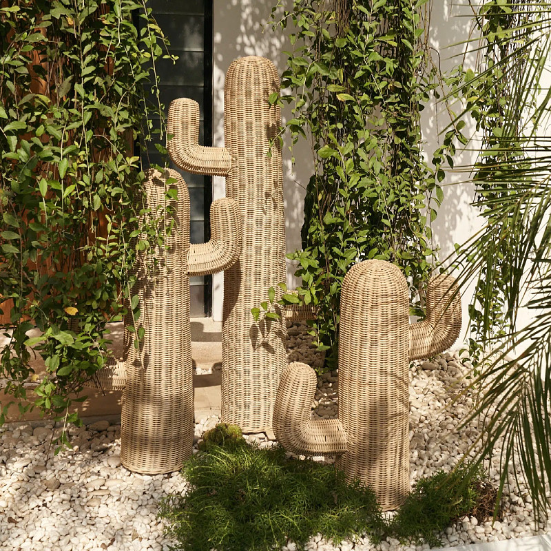 Estátua de Cacto de Rattan Fei - Home Decor Modern Organic avaliação e preço