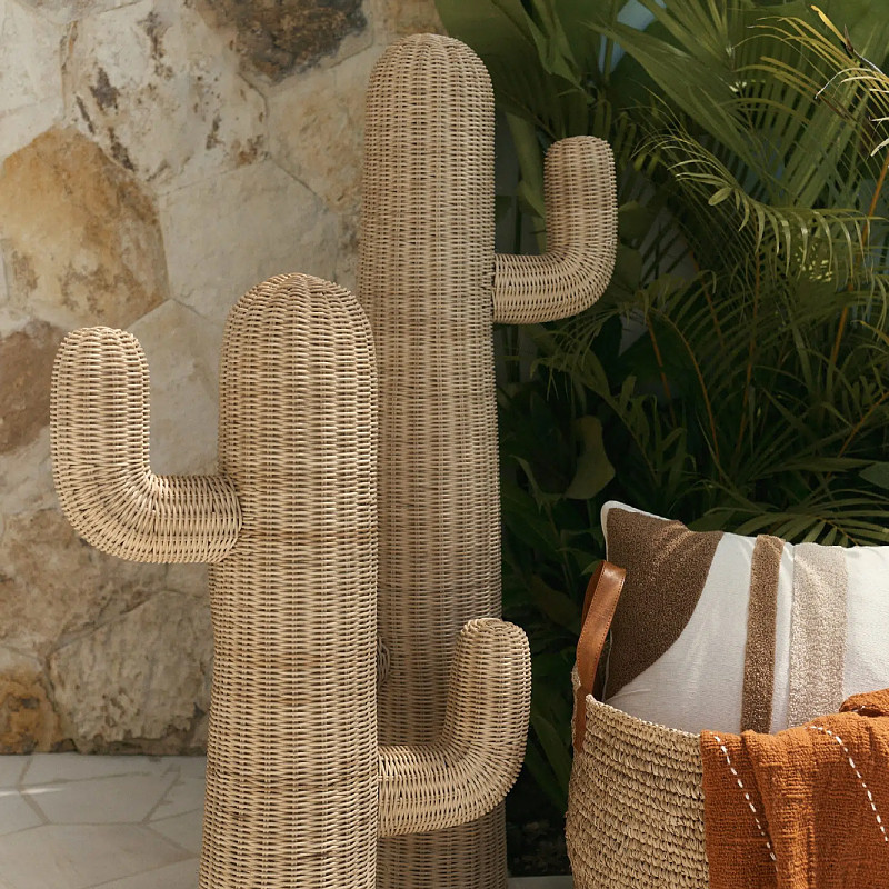 Estátua de Cacto de Rattan Fei - Home Decor Modern Organic avaliação e preço