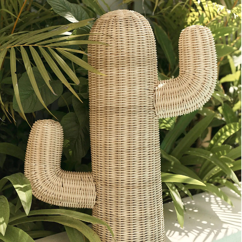 Estátua de Cacto de Rattan Fei - Home Decor Modern Organic avaliação e preço