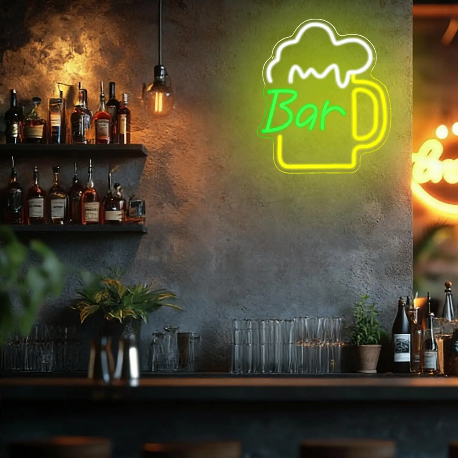 Letreiro Neon de Cerveja com L - Home Decor Kitchen avaliação e preço