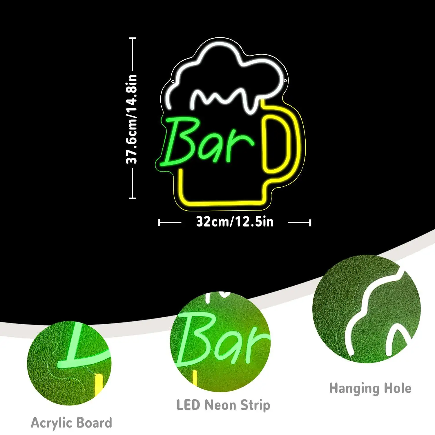 Letreiro Neon de Cerveja com L - Home Decor Kitchen avaliação e preço