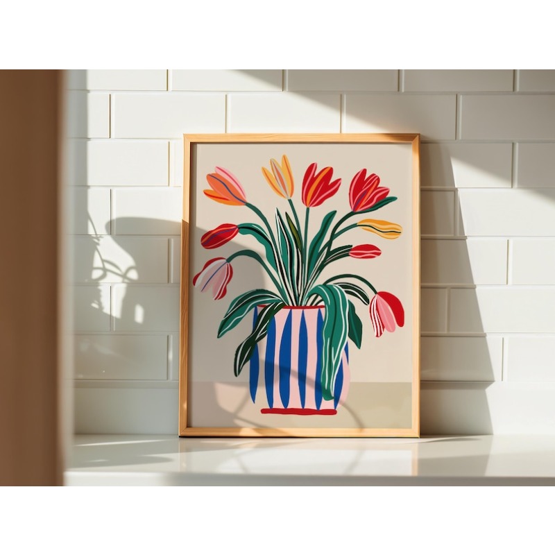 Arte de Parede em Lona com 2 P - Home Decor Vase avaliação e preço
