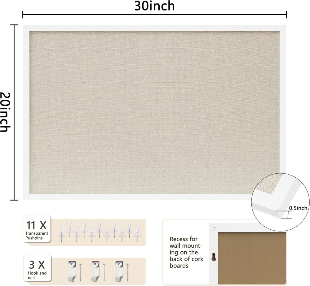 Quadro de Cortiça 30x20 Polega - Home Decor Vision Board avaliação e preço