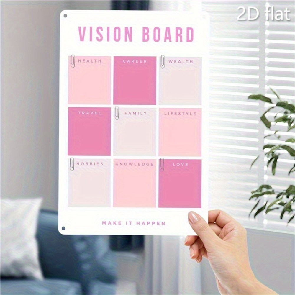 Arte de Parede Metálica Plana  - Home Decor Vision Board avaliação e preço
