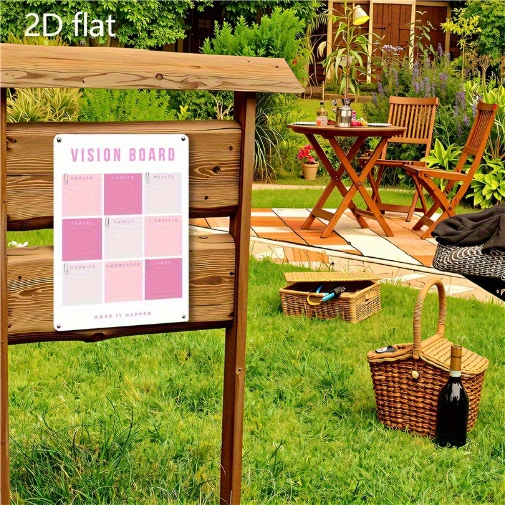 Arte de Parede Metálica Plana  - Home Decor Vision Board avaliação e preço