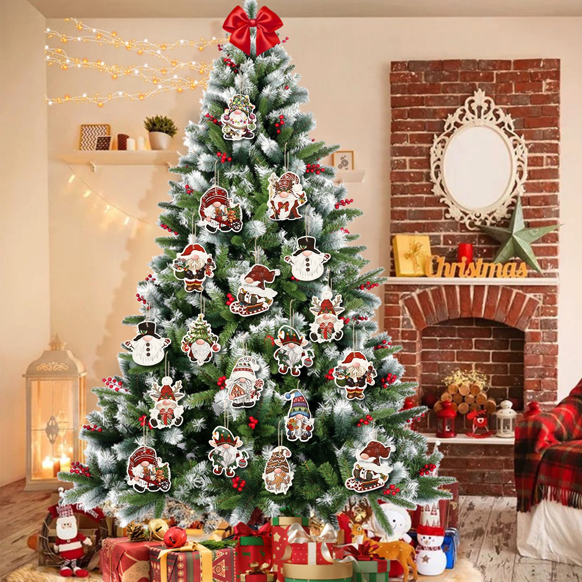 12 pçs natal santa gnomos ping - Home Decor Scrap avaliação e preço