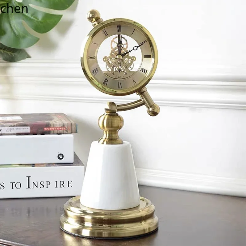 D3L19- Relógio de Mesa de Márm - Home Decor Resin avaliação e preço