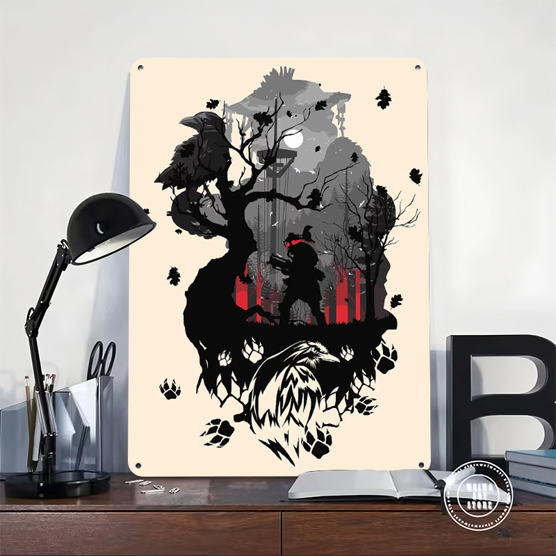 Pôster de Metal Texturizado 3D - Home Decor Vector avaliação e preço