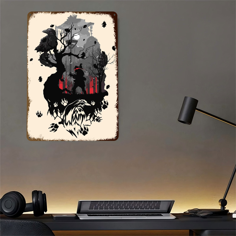 Pôster de Metal Texturizado 3D - Home Decor Vector avaliação e preço