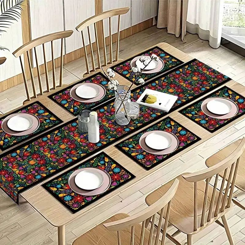 Conjunto de Toalhas de Mesa Fl - Linen Table Runner avaliação e preço
