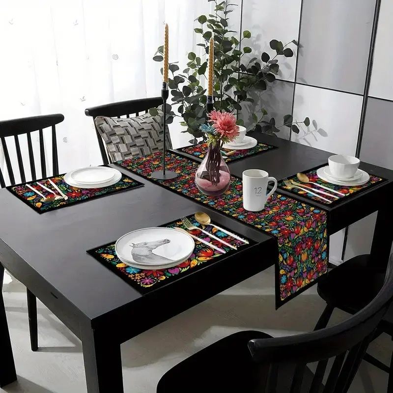 Conjunto de Toalhas de Mesa Fl - Linen Table Runner avaliação e preço