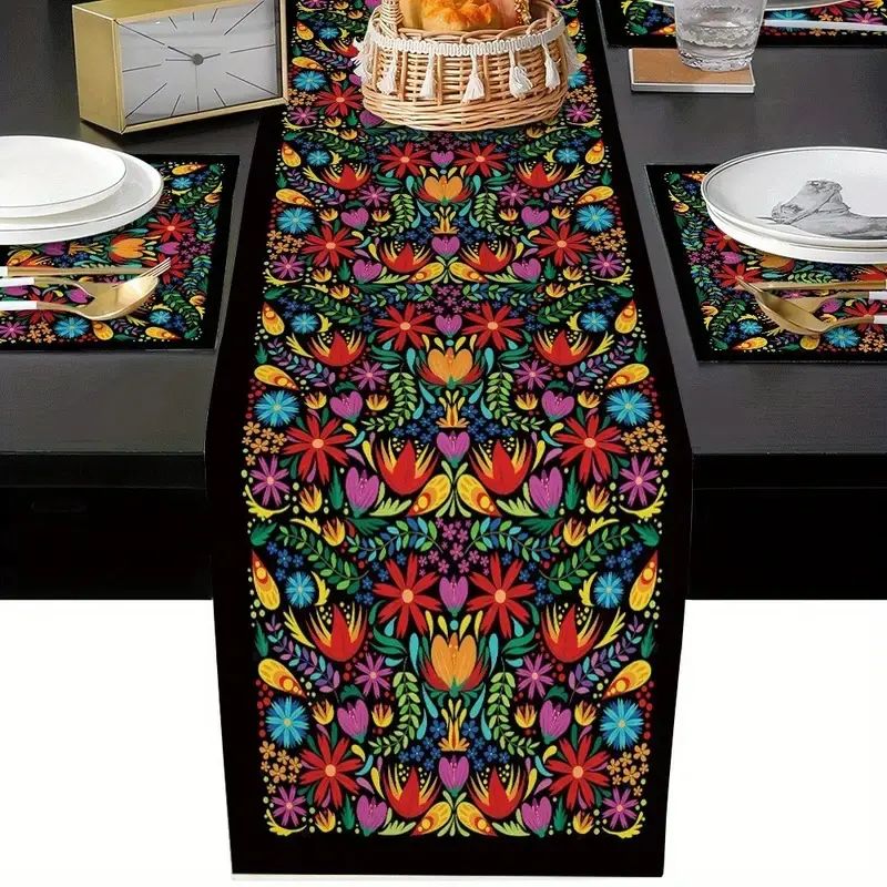 Conjunto de Toalhas de Mesa Fl - Linen Table Runner avaliação e preço