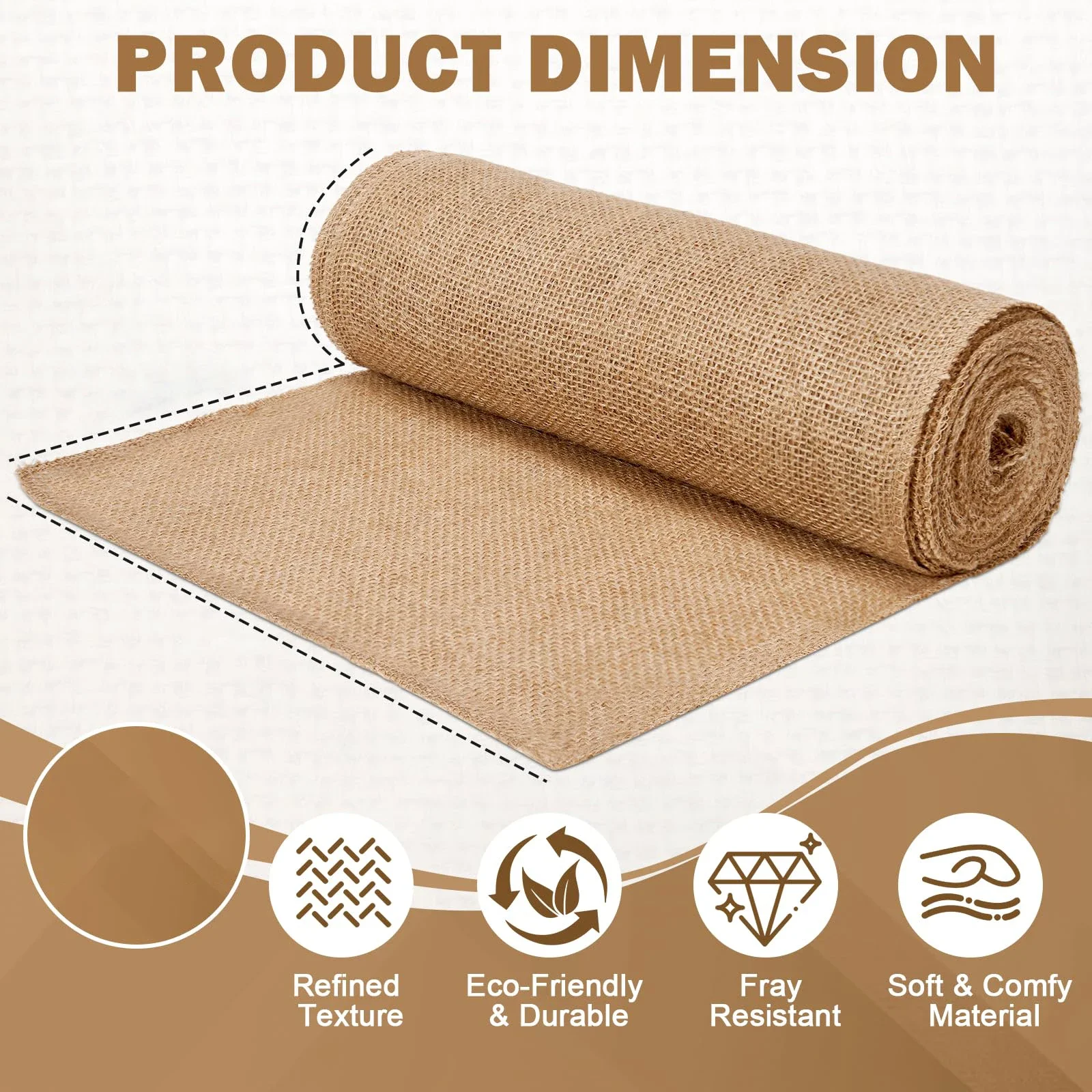 Novo Design de Rolo de Burlap  - Linen Table Runner avaliação e preço