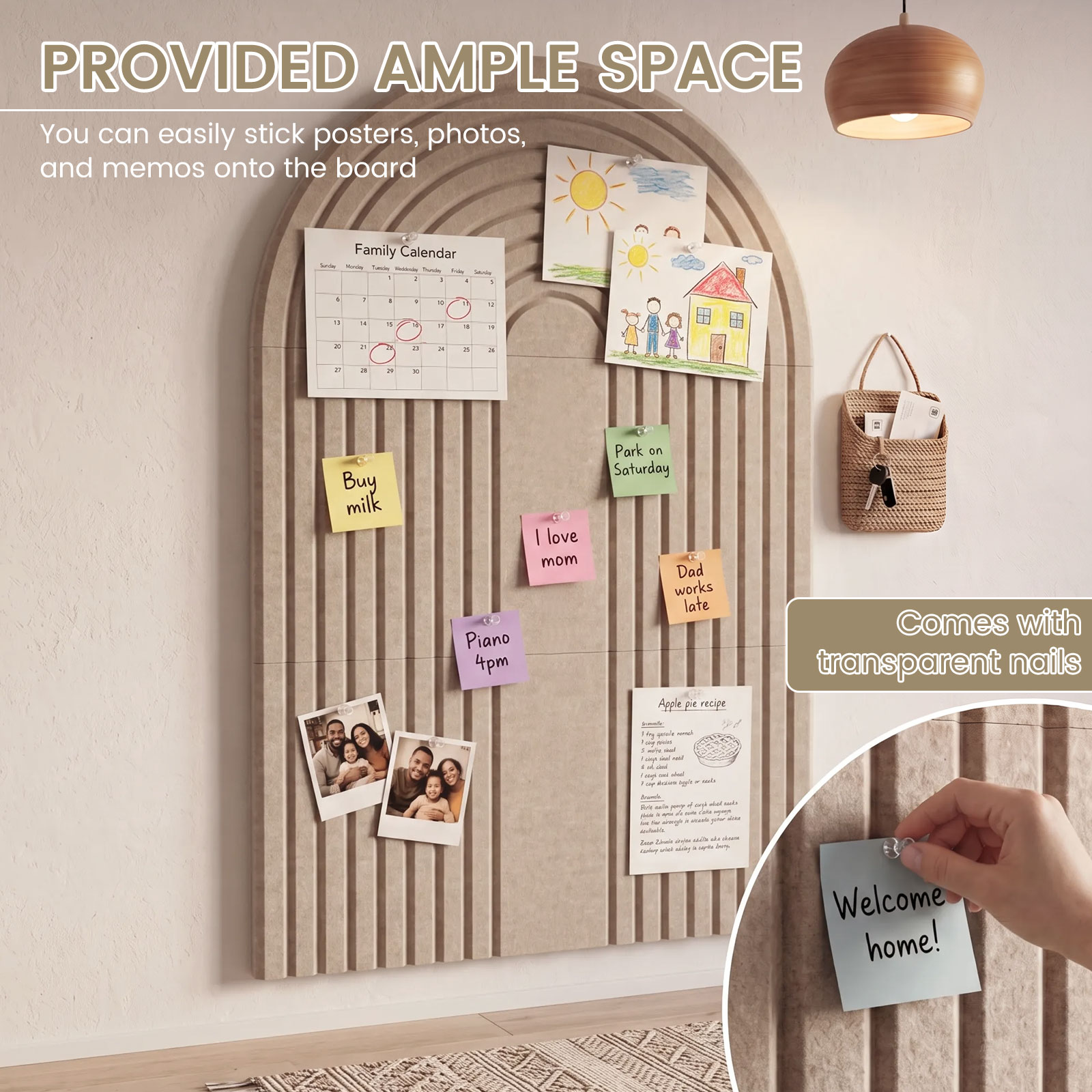 Grande Painel de Feltro Arquea - Home Decor Vision Board avaliação e preço